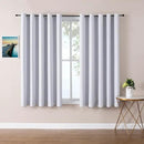 ChrisDowa Blackout Curtains 70 inches Wide for Bedroom - 2 Panels Set Extra Wide Grommet Thermal Insulated Room Darkening Curtains for Living Room (Greyish White, 70 x 63 Inch) by CozyNest Decor