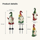 HONGLAND Metal Gnome Yard Art Outdoor Gnomes Garden Statue 18 Inch Gnome Figurine Decorative Stakes for Holiday Christmas Lawn Patio Yard Garden Decor-2 PCS by CozyNest Decor