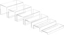 Rectangular Acrylic Display Risers 6pcs, Clear Display Storage Stands, Acrylic Display for Funko Pop Figure, Desserts, Cupcake, Toys, Collectibles, Merchandises- 12-1'', 2'', 3'', 4'', 5'', 6'' by CozyNest Decor