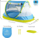 Poray Portable Baby Beach Tent with UPF 50+ Sun Shelter,Mosquito Net and Sunshade, Ideal Pop Up Kids Travel Tent with Carry Bag & 2 Stakes,Outdoor Indoor Play and Sun Protection by TinyTreasures Baby Boutique