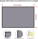 Black Bathroom Mirror for Wall, 36x40 Inch Rectangle Mirrors with Metal Frame, Modern Rectangular Wall Mirror for Bathroom Living Room, Entryway Hangs Horizontal or Vertical by CozyNest Decor