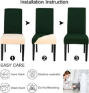 JQinHome Chair Covers for Dining Chairs, High Stretch Removable Washable Chair Protector Cover Set of 4, Chair Slipcovers for Dining Room, Kitchen,Home Party,Wedding Ceremony(Hunter Green, 4PC) by CozyNest Decor
