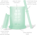 Olababy Silicone Training Cup with Straw Lid | Babies Water Drinking Cup | 6+ Mo Infant To 12-18 Months Toddler | Sippy Cup For Kids & Smoothie Cup | Baby Led Weaning (Mint, 5 oz) by TinyTreasures Baby Boutique