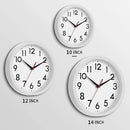 Wall Clock Modern Battery Operated 10 Inch Simpel Silent Non Ticking Analog Decorative for Kitchen Bathroom Bedroom Office Living Room School Classroom(White) by CozyNest Decor