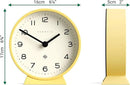 NEWGATE® M Mantel Echo Desk Clock | Modern Round Design | Yellow | Easy to Read Numbers | Contemporary Style for Desk, Table, Shelf or Bedside by CozyNest Decor