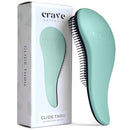 Crave Naturals Glide Thru Detangling Brush for Natural, Curly, Straight, Wet or Dry Hair - Gentle Detangler Styling Tool for Adults, Kids, Toddlers and Little Girls - 7.5 x 3 in, Turquoise by TinyTreasures Baby Boutique
