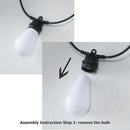Outdoor LED String Lights 16.4 ft Waterproof Connectable Patio Lights with 10 Bulbs for Backyard Porch Garden Home Holiday Indoor Decoration (Warm White) by GreenHaven Gardens