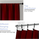 Simplebrand Ava Red Blackout Curtains for Bedroom 96 Inches Long 2 Panels, Solid Thermal Insulated, Energy Saving Nursery Window Treatment Curtains Blackout Drapes, W40 x L96 Inch, Red by TinyTreasures Baby Boutique