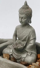 Nature's Mark Mini Zen Garden Kit for Desk with Lotus, Buddha Figures, Rake and Natural Sand River Rocks Table/Desk Décor Gift Set for Home and Office 6 x 6 Inches Round Base by GreenHaven Gardens
