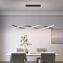 Modern Ceiling Chandelier Light, Acrylic Anti Flicker Pendant Lamp with Remote Control Dimmable 3 Color Mode & Brightness (Warm Cool Neutral Light) for Kitchen Bar Walnut by CozyNest Decor