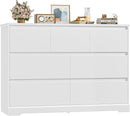 Dresser for Bedroom, Modern White Dresser, Wood Chest of Drawers Nursery Dressers, with Storage, 7 Drawer Double with Handle Free, Large Storage Organizer for Living Room,White by TinyTreasures Baby Boutique