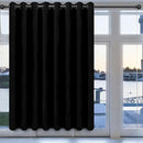 Easy-Going Blackout Door Curtains for Bedroom, Solid Thermal Insulated Grommet and Noise Reduction Window Drapes, Room Darkening Curtains for Living Room, 1 Panel (100x84 in, Black) by CozyNest Decor