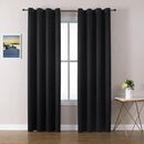 ChrisDowa Blackout Curtains 102 Inches Long 2 Panels Set for Living Room, Grommet Thermal Insulated Room Darkening Curtains for Bedroom (Black, 52 x 102 Inch) by CozyNest Decor