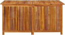 vidaXL Wooden Outdoor Storage Box with Gas-Lift Lid – Patio Deck Chest with Zippered Waterproof Bag for Garden Bench, Pool, Porch, Trunk, Cabinet, Teak Look – Brown, 59.1"x31.5"x29.5" by GreenHaven Gardens