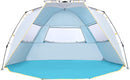 WolfWise 4-5 Person Easy Up Beach Tent UPF 50+ Portable Instant Sun Shelter Canopy Umbrella with Extended Zippered Porch, Blue by TinyTreasures Baby Boutique