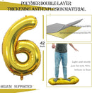 GOER Number 16 Balloons for 16th Birthday Sweet 16 Party Decorations,42 Inch Jumbo Foil Helium 61 Balloons for 61st Birthday Party Decoration (Gold) by TinyTreasures Baby Boutique