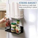 Magnetic Spice Rack Refrigerator Side Magnetic Spice Rack Kitchen Magnetic Shelf Magnetic Fridge Shelf Perfect Space Saver for Kitchen/Apartment 2 Pack (White) by CozyNest Decor