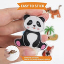 Window Clings Stickers for Kids Window Gel Clings Decals Thick Gel Clings Toddlers and Adults Classroom Home Nursery Airplane Birthday Party Supplies (Jungle Animals) by CozyNest Decor