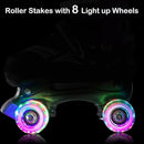 Adjustable 4 Size Kids Roller Skates With Light up Wheels for Girls Ages 5-8-12, Safe and Fun Illuminating Skates for Kids, Toddlers, Boys by TinyTreasures Baby Boutique