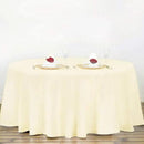 Surmente Ivory Tablecloth for Round Tables, 90-inch Round Table Cloths for Weddings, Banquets, or Restaurants by CozyNest Decor