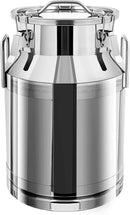 Stainless Steel Milk Can, 30L/7.9 Gallon Heavy Duty Airtight Storage Canister Milk Bucket with Lid, Embedded Silicone Milk Jug Wine Pail Water Cereals Bucket with Three Latches and Two Handles by CozyNest Decor