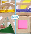 Large Wooden Building Blocks for Toddlers Baby Kids 16 Pcs Rainbow Blocks Geometry Sensory Stacking Construction Toys Set Colorful Preschool Learning Educational Toys for Boys & Girls… by TinyTreasures Baby Boutique