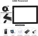 HIUKCOLED A4 Light Tracing Box with 4 Pcs Clips, Stepless Adjustable Brightness Ultra-Thin Light Pad, USB Powered LED Light Board for Drawing,Diamond Painting,Sketching,Animation,X-Ray,Sand Painting by TinyTreasures Baby Boutique