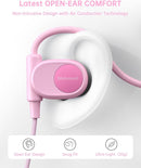 Kid Headphones for School, Air Conduction Open Ear Headphones, 3.5mm Jack Wired Cord, Ultra-Comfort, Ergonomic and Lightweight Design Perfect for School and Outdoor Activities-Pink by TinyTreasures Baby Boutique
