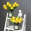 Buart Yellow Flowers Artificial Luxury Big Tulip Valentine's Day Mother's Day Easter Home Kitchen Wedding Decorations(11pcs) by CozyNest Decor