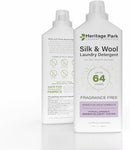 Heritage Park Silk & Wool Fragrance Free, Hypoallergenic, pH-Neutral Laundry Detergent – Dermatologist-tested, Sensitive Skin-Friendly, Enzyme-Free, Concentrated Up to 64 loads (32 fl oz) by TinyTreasures Baby Boutique