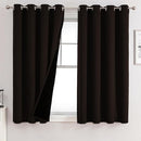 ChrisDowa 100% Blackout Curtains for Bedroom with Black Liner, 2 Thick Layers Total Blackout Thermal Insulated Grommet Window Curtains 2 Panels Set (Brown, 52 x 63 Inch) by TinyTreasures Baby Boutique