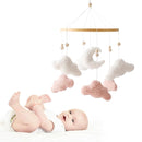 EERKEOD Baby Crib Mobile Bunny Nursery Mobile for Boys Girls Teddy Velvet Mobile Nursery Decor for Infant Bedroom Hanging Baby Mobile for Bassinet Newborn Baby Gift（Pink Clouds） by TinyTreasures Baby Boutique