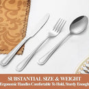 20 Pcs Silverware Set for 4 with Pearled Edge Handle design, Food Grade Stainless Steel Flatware Set, Eating Utensils Sets Include Fork/Knife/Spoon, Reusable Cutlery Set, Dishwasher Safe by CozyNest Decor