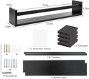 Gneric Floating Shelves for Wall, Black Nursery Book Shelves, 23.6 inch Kids Bookshelf, Wall Shelves for Living Room Bedroom Decor,Kitchen Spice Rack,Bathroom Storage Rack by CozyNest Decor