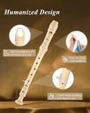 Eastar Soprano Recorder Instrument for Kids Beginners, German Fingering C Key with Cleaning Kit, Thumb Rest, Cotton Bag, Fingering Chart, ERS-21GN, Natural, School-Approved by TinyTreasures Baby Boutique