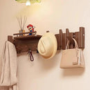 Wall Mounted Piano Key Hanger | Flip Style Hook | Entrance Wall Art Hook, Made of Oak Wood (3 Times Painted, 4 Times Polished) (Fence Walnut, 10Hooks) by CozyNest Decor