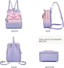 KL928 Girls Bowknot Polka Dot Cute Mini Backpack Small Daypacks Convertible Shoulder Bag Purse for Women by TinyTreasures Baby Boutique