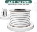 GZBtech Flexible LED Neon Rope Lights 66FT,AC 110-120V Waterproof Strip Light, 120 LEDs/M Cuttable Connectable Neon Lighting for Indoor Outdoor Home Decor/Commercial Building Use-Red 20M by CozyNest Decor