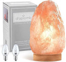 d'aplomb 100% Authentic Natural Himalayan Salt Lamp; Medium Hand Carved Natural Chunk Pink Crystal Rock Salt from Himalayan Mountains; Dimmer Cord; 7 lbs by CozyNest Decor
