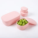 BLUE GINKGO Nesting Silicone Containers - Set of 3 Hard-Shell Silicone Food Storage Containers | BPA Free, Airtight, Dishwasher and Freezer Safe (6.7oz, 10oz, 20oz) - Pink by TinyTreasures Baby Boutique