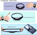 4 Pack Airtag Bracelet for Kids, AirTag Holder with Adjustable Stretchy Nylon Watch Band, Anti-Lost Apple Air Tag Case Loop for Child, Toddler, Wallet, AirTag Wristband Kids (Black) by TinyTreasures Baby Boutique