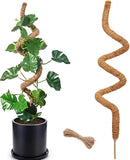 Moss Pole for Plants Monstera, 59 Inch Tall Bendable Moss Poles for Climbing Plants Indoor, Large Handmade Plant Pole Sticks, Coco Coir Plant Support Stakes for Potted Plants, Pothos by GreenHaven Gardens