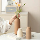 Ceramic Vase Set-3, Small Flower Vases for Decor, Modern Boho Farmhouse Style, Decorative Vases for Pampas Grass & Dried Flowers, Distressed Finish (Earth Tone) by GreenHaven Gardens
