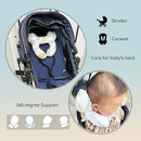 Baby Neck Pillows, Comfortable Baby Travel Head Neck Support Pillow for Car Seat Stroller Pushchair, Soft PP Cotton Travel Pillow for 0-1 Year Old Toddler Infant Newborn, Zoo by TinyTreasures Baby Boutique