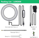 LORDEM Plant Grow Light, Full Spectrum Plant Light for Indoor Plants, Brightness Adjustable LED Growing Lamp with Auto On/Off Timer 4H/8H/12H, Height Adjustable, 2 Packs of Black by GreenHaven Gardens