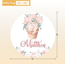 Custom Baby Crib Bedding Set - 5 Pcs Personalized Name Baby Crib Set with Double Layer Blanket - Soft Tulip Bunny Nursery Bedding Set for Girls Boys - Customized Gifts for Infants Toddlers by TinyTreasures Baby Boutique