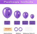 130pcs Metallic Purple Balloons Different Sizes 18" 12" 10" 5" Chrome Purple Latex Balloon Garland Arch Kit for Birthday Baby Shower Graduation Wedding Gender Reveal Party Decorations by CozyNest Decor
