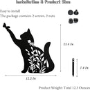 Metal Black Cat Stake Garden Garden Statue, Yard Decoration Art Lawn, Cat Gifts for Cat Lovers, Outdoor Home Decoration Metal Animal Statue by GreenHaven Gardens