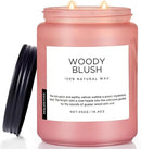 M&SENSE Rose Oud Wood Soy Candles 2 Wick, Large Scented Candles 19.4oz 110 Hour Long Lasting Burn Non Toxic Natural Luxury Aromatherapy Gifts for Women & Relaxing Spa Yoga by CozyNest Decor