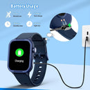 Smart Watch for Kids No Phone Needed, Tempered Glass Fitness Tracker Boy Teens with 19 Sport Modes, Pedometer, Sleep Monitor, Kids Watch Birthday Gifts Toy Gift for Girls Boys 6-16 (Blue) by TinyTreasures Baby Boutique